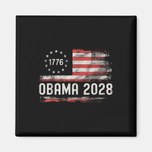 Obama Vintag Präsident 2028 Obama Retro Flag Amer Magnet