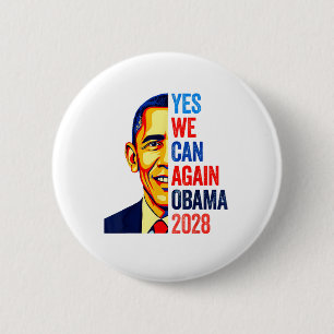 Obama Vintag Retro Patriotic 2028 politische Prote Button
