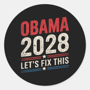 Obama Vintag Retro Patriotic 2028 politische Prote Runder Aufkleber