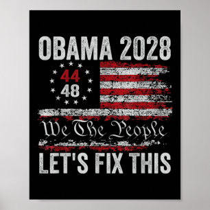 Obama Vintage Flag Retro Patriotic 2028 Politik Poster