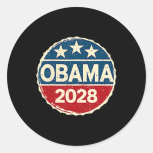 Obama Vintage Präsident 2028 Obama 1 Runder Aufkleber