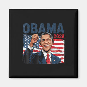 Obama Vintage Präsident 2028 Obama Retro-Flagge Am Magnet