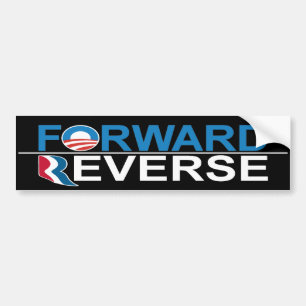 Obama Vorwärts - Romney RückAutoaufkleber Autoaufkleber