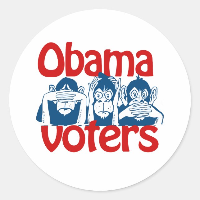 Obama Wähler Runder Aufkleber (Vorderseite)