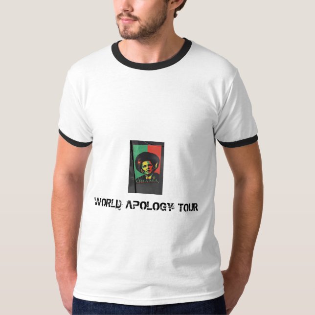 OBAMA-WELTentschuldigungs-AUSFLUG T-Shirt (Vorderseite)