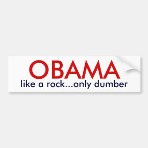OBAMA - wie ein Felsen nur stummer Autoaufkleber