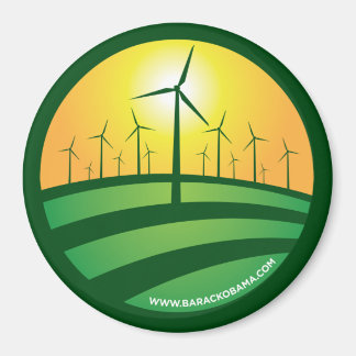 Obama-Wind des Wandels 3x3 Runde Magnet