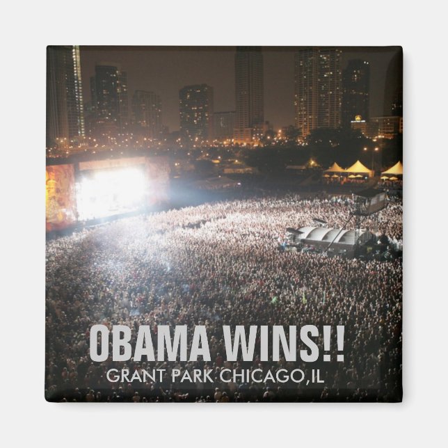 OBAMA WINS!! MAGNET (Vorne)