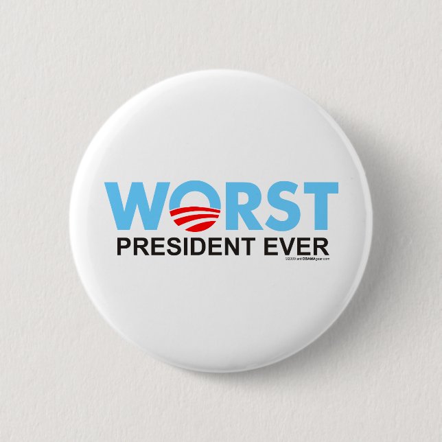 Obama WorstEver Button (Vorderseite)