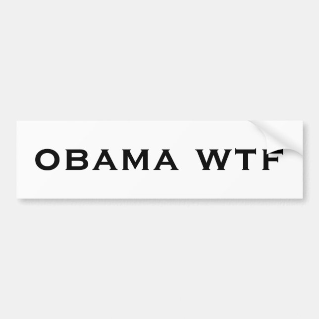 Obama wtf Autoaufkleber (Vorne)
