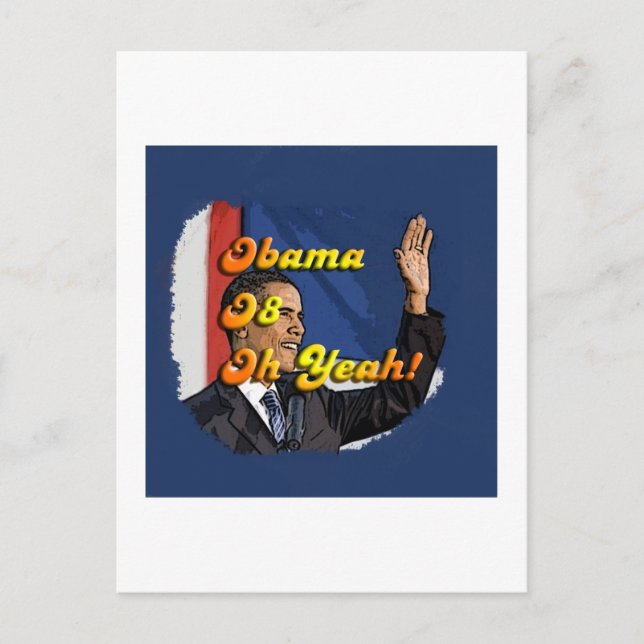 Obama Yeah Postcard Postkarte (Vorderseite)