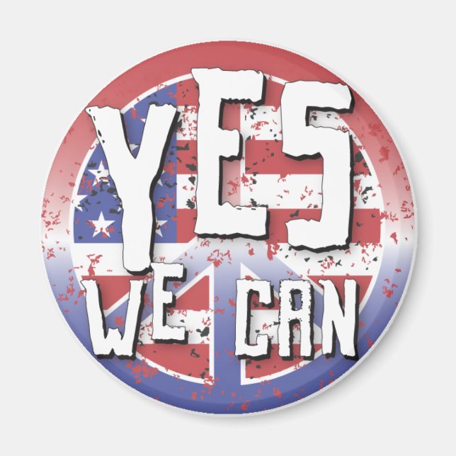 OBAMA Yes We Can Peace Sign Magnet 89420 (Vorne)