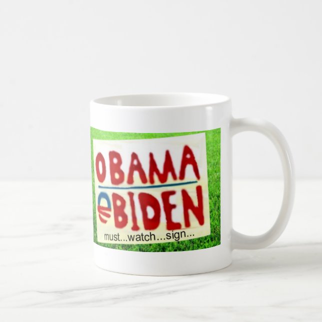 Obama-Zeichen-Uhr Kaffeetasse (Rechts)