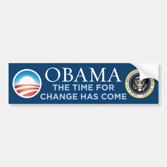 Obama - Zeit für Änderung hat gekommenen Autoaufkleber (Vorne)