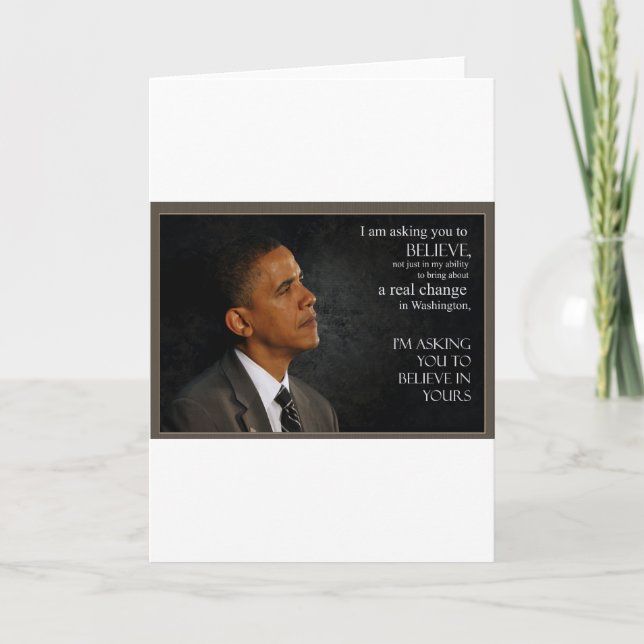 Obama Zitat Karte (Vorderseite)