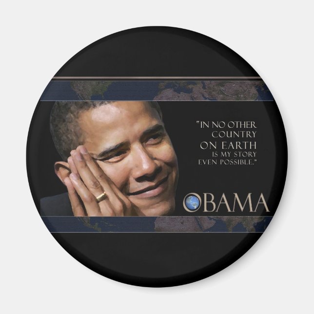 Obama Zitat Magnet (Vorne)