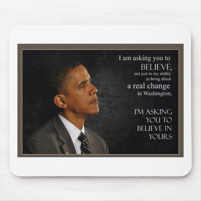 Obama-Zitat Mousepad (Vorne)