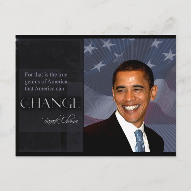 Obama Zitat Postkarte (Vorderseite)