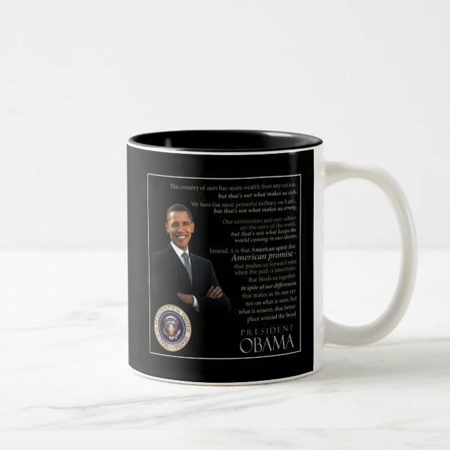 Obama-Zitat-Tasse - 6 von 6 Zweifarbige Tasse (Rechts)
