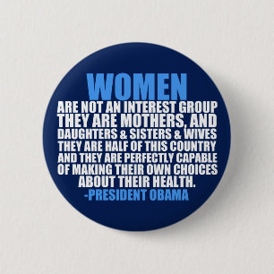 Obama zitiert Frauenrechte Button