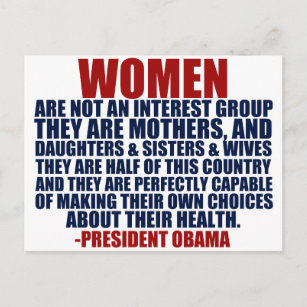 Obama zitiert Frauenrechte Postkarte