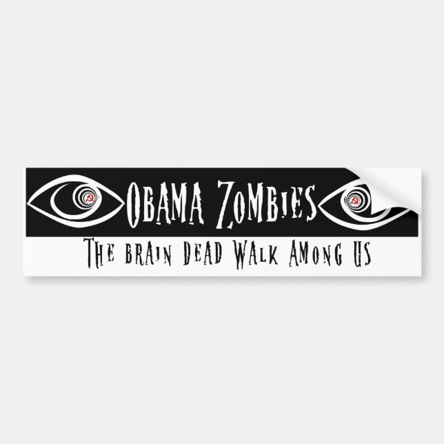 Obama-Zombie Autoaufkleber (Vorne)