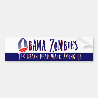 Obama-Zombie-Autoaufkleber Autoaufkleber