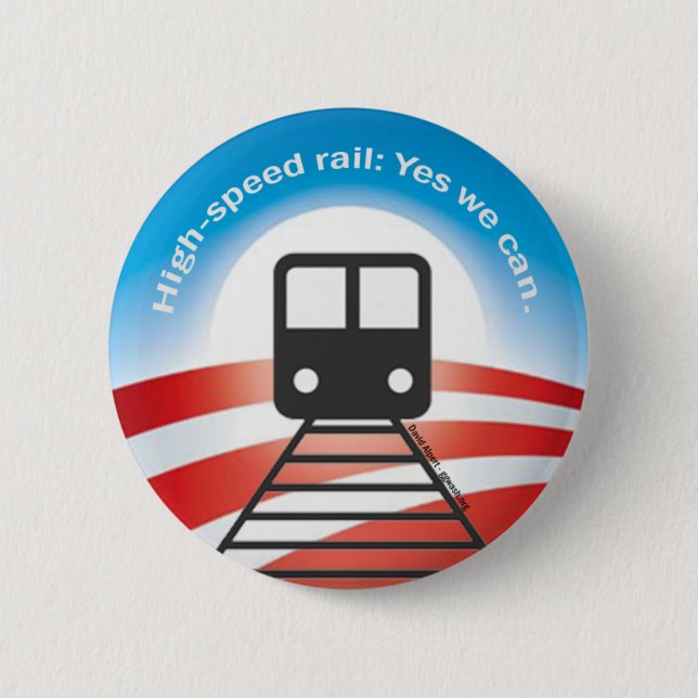 Obama-Zug-Knopf Button (Vorderseite)