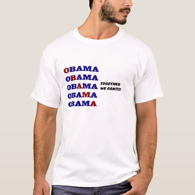 Obama zusammen können wir T-Shirt (Vorderseite)