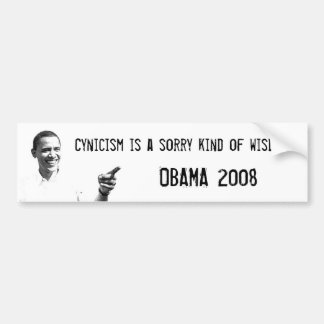 Obama, Zynismus ist nicht Klugheit! Autoaufkleber