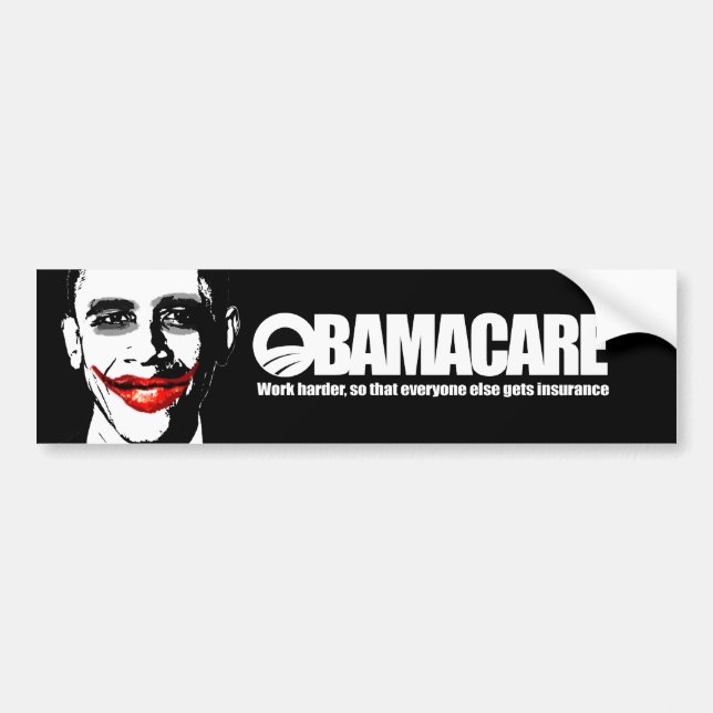 OBAMACARE - ARBEITEN SCHWERER AUTOAUFKLEBER (Vorne)