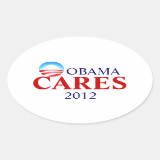 Obamacare bedeutet Obama Cares! Ovaler Aufkleber