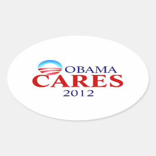 Obamacare bedeutet Obama-Sorgfalt! Ovaler Aufkleber