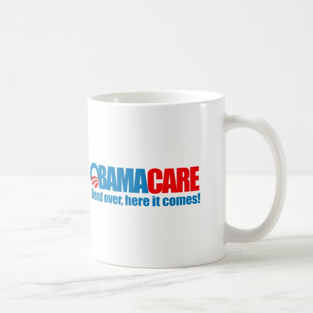 Obamacare - Biegung hierhin kommt sie Kaffeetasse (Rechts)