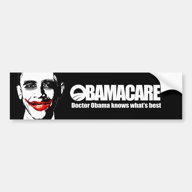 OBAMACARE - DOKTOR OBAMA KNOWS, WAS AM BESTEN IST AUTOAUFKLEBER (Vorne)
