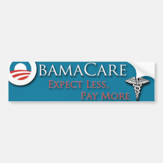 Obamacare erwarten weniger Paymore Autoaufkleber