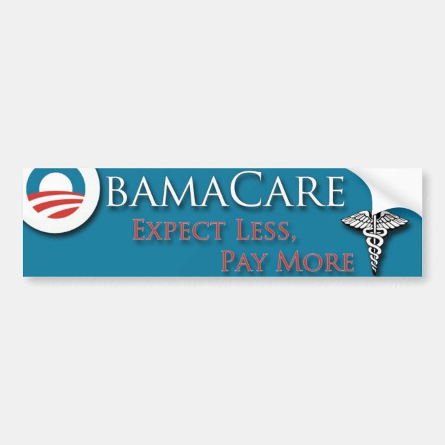 Obamacare erwarten weniger Paymore Autoaufkleber (Vorne)