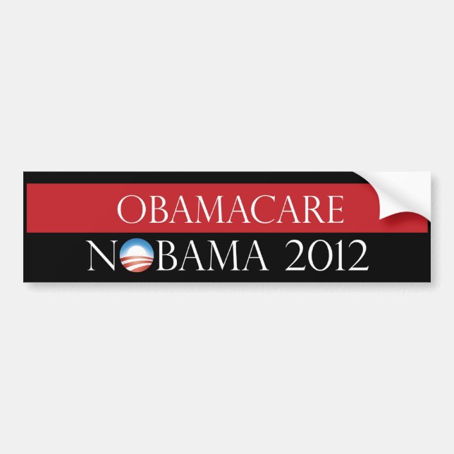 Obamacare Nobama 2012 Autoaufkleber (Vorne)