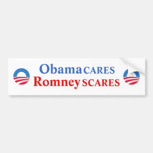 ObamaCARES/RomneySCARES Autoaufkleber
