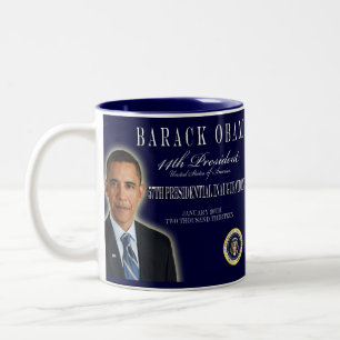Obamaeinweihungs-GedenkTasse 2013 Zweifarbige Tasse