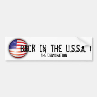ObamaNation - hinter im U.S.S.A. Autoaufkleber