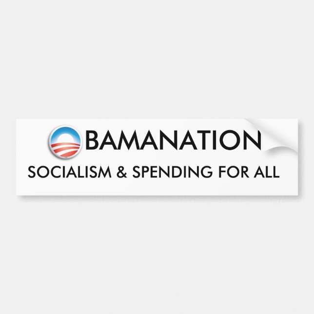 ObamaNation - Sozialismus und Ausgabe für alle Autoaufkleber (Vorne)