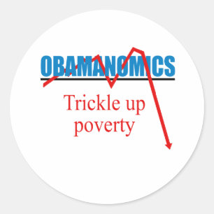 Obamanomics - Armutsbekämpfung Runder Aufkleber