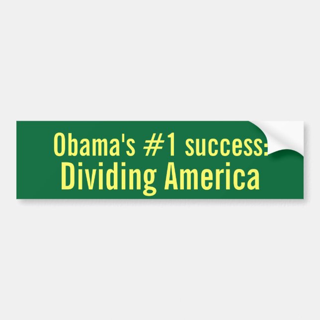 Obamas #1 Erfolg: Teilen von Amerika Autoaufkleber (Vorne)