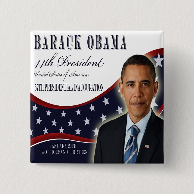 Obamas Amtseinführung 2013 - Schaltfläche Button (Vorderseite)