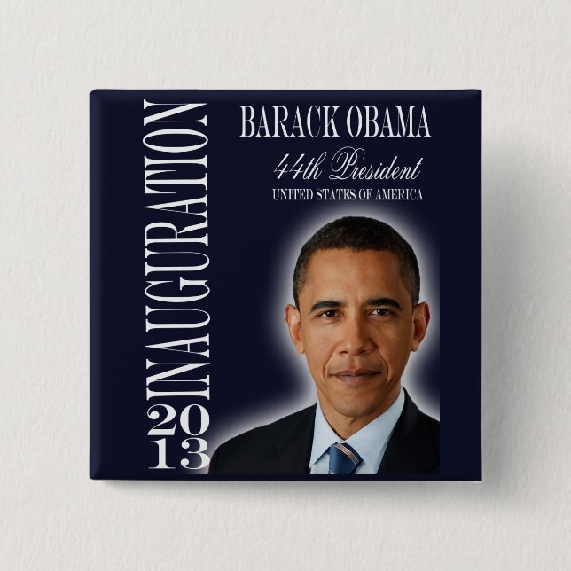 Obamas Amtseinführung 2013 - Schaltfläche Button (Vorderseite)