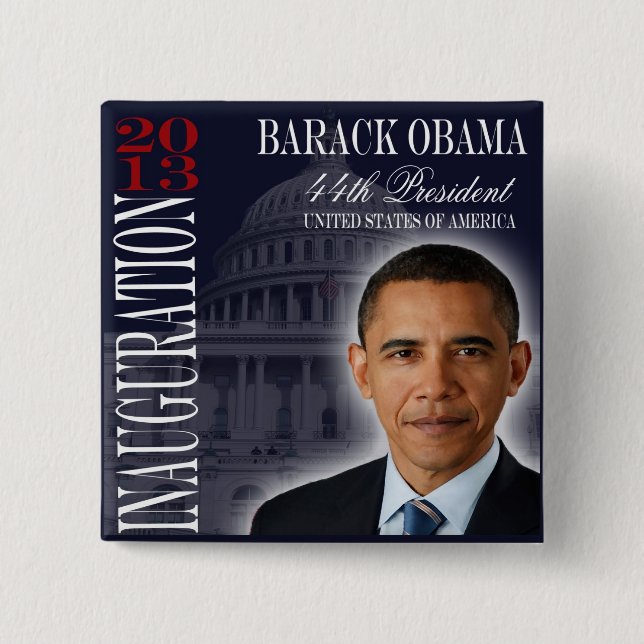 Obamas Amtseinführung 2013 - Schaltfläche Button (Vorderseite)