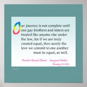 Obamas Antrittsrede - LGBT Poster