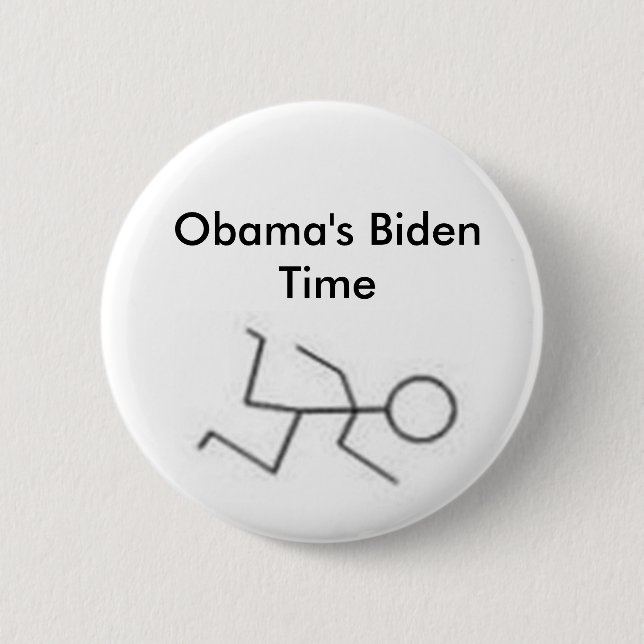 Obamas Biden Zeit Button (Vorderseite)