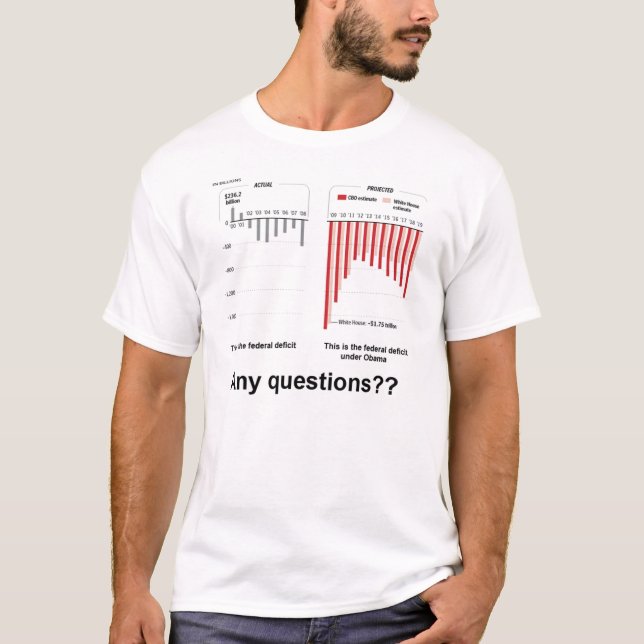Obamas bundesstaatlicher Defizit-T - Shirt (Vorderseite)